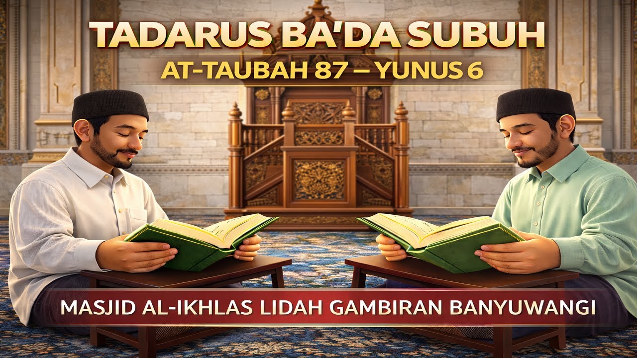 Tadarus Ba’da Subuh | At-Taubah 87 – Yunus 6 | Masjid Al-Ikhlas Lidah Gambiran Banyuwangi