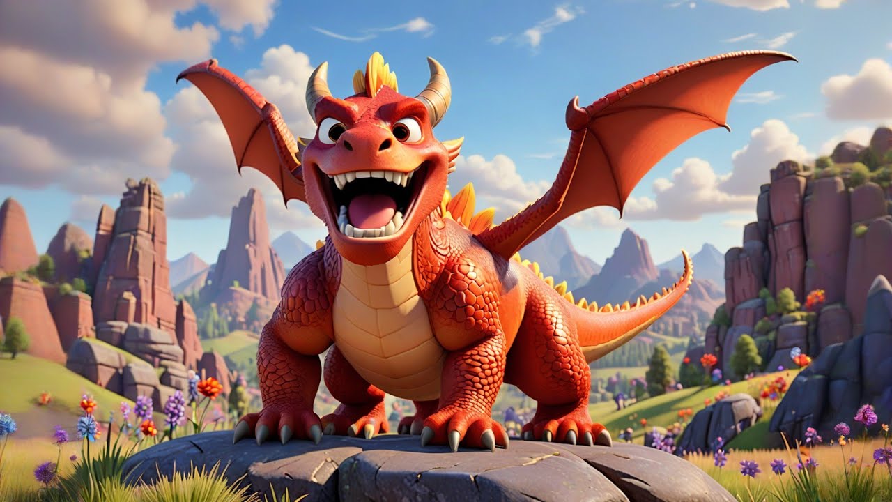 Three Little Dragons Roar and Run | Fun Action and for Kids | Nursery Rhymes and Preschool Learning