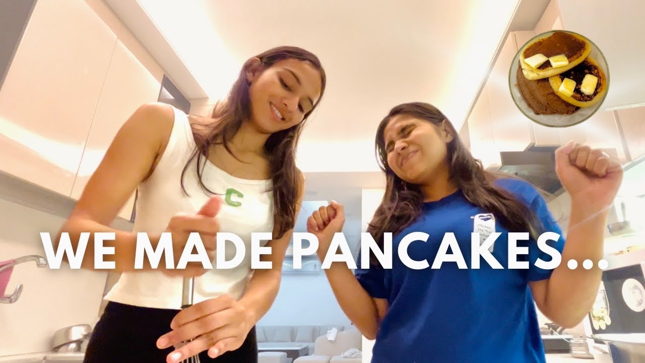 We made PANCAKES in the midnight….. *VLOG* 