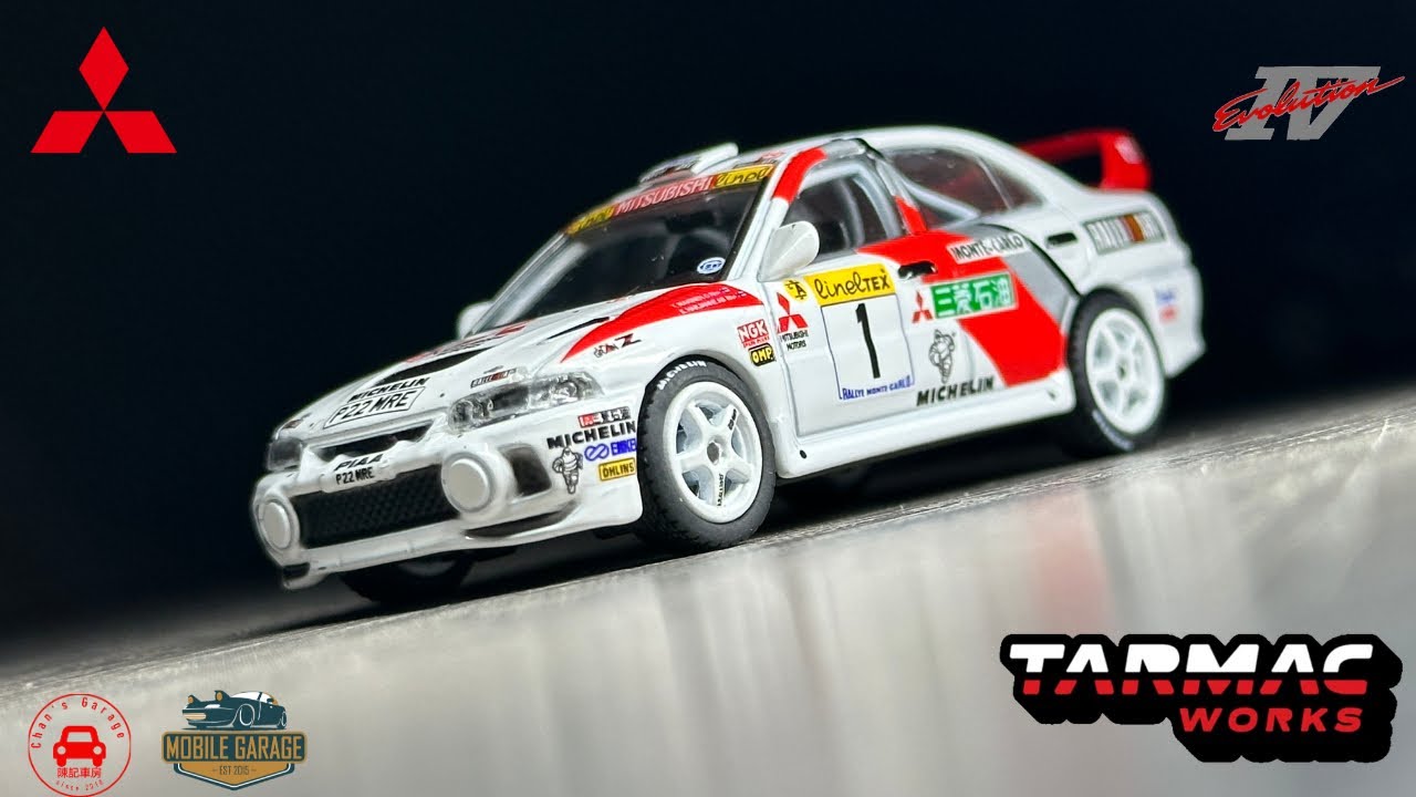 Tarmac Works 1/64 Mitsubishi Lancer Evolution IV Rallye Monte-Carlo 1997 #1 - GLOBAL64