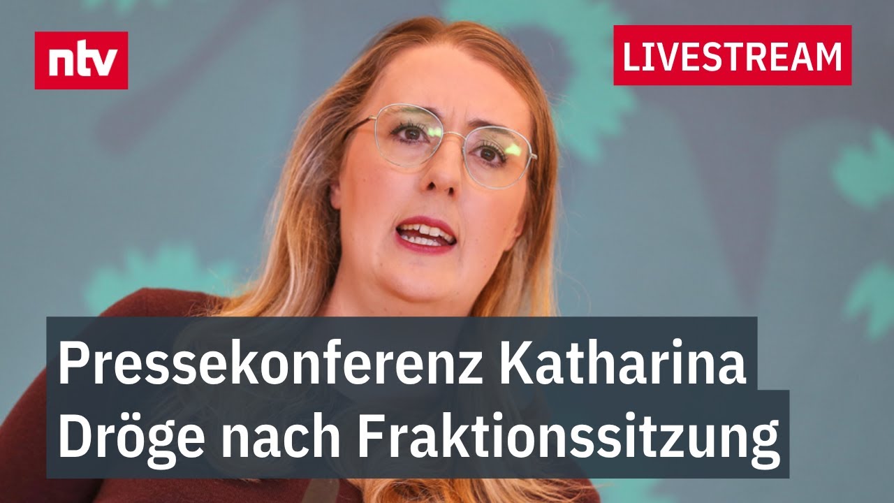 LIVE: Pressekonferenz Gr&uuml;nen-Fraktionsvorsitzende Katharina Dr&ouml;ge