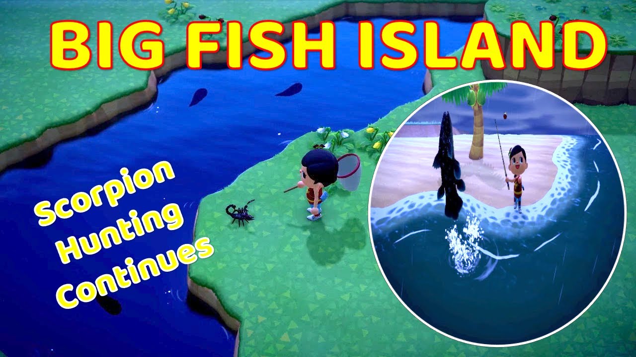 [ACNH] Scorpion and Coelacanth Hunting on Big Fish Island!