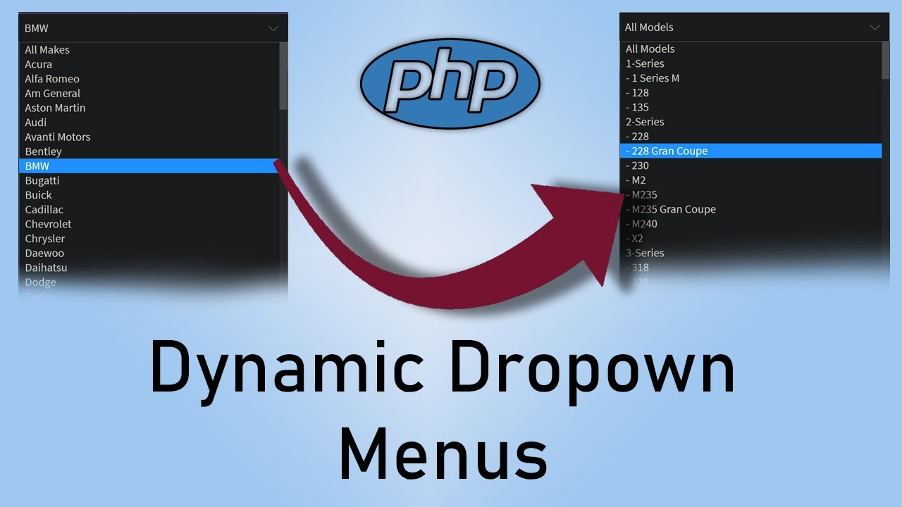 PHP Relational Dropdown Menus