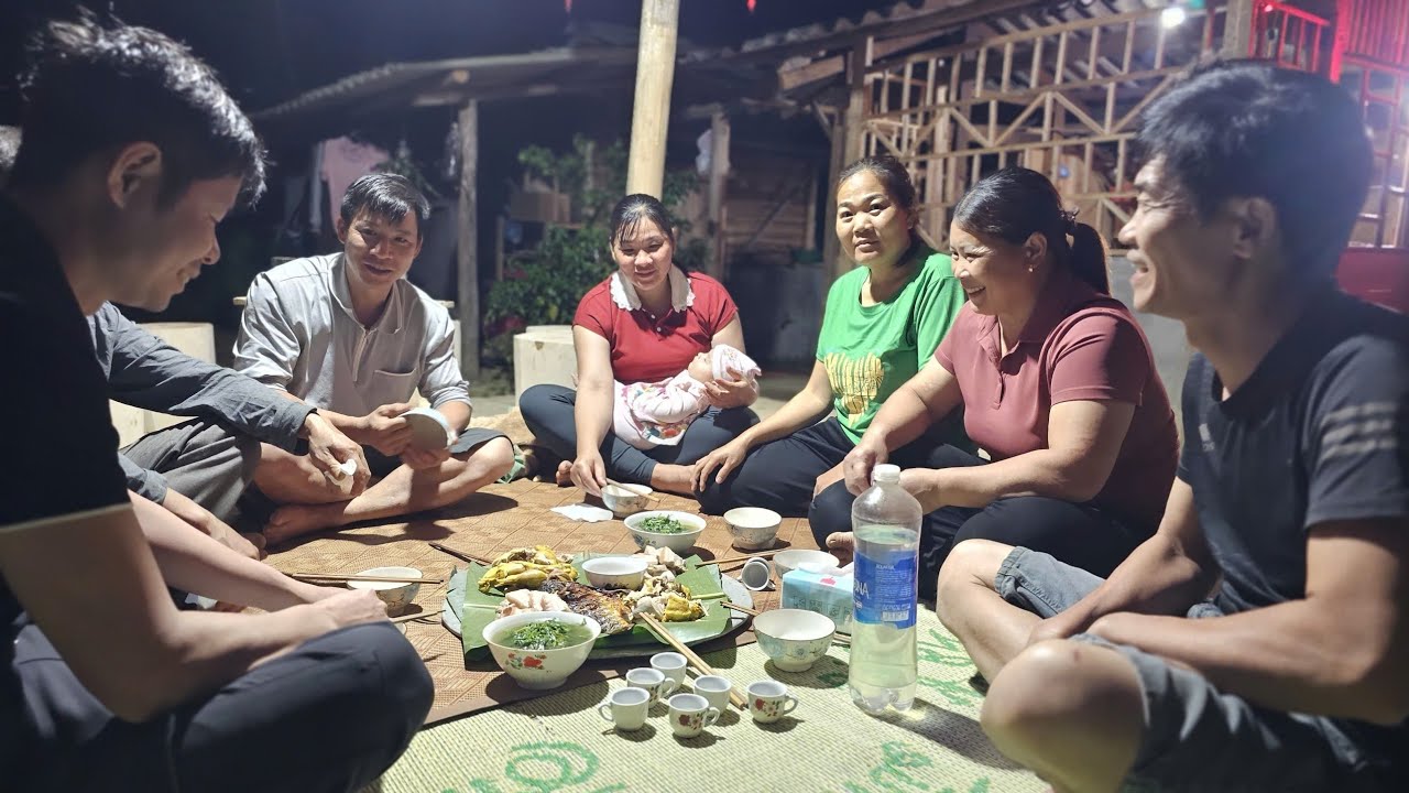 COI enjoys a warm meal with family after recovering from her illness.