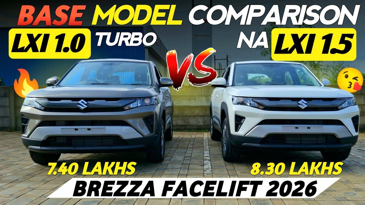 New 2026 Maruti Brezza LXI 1.0 Turbo VS LXI 1.5 NA Comparison ❤️ | Facelift Brezza Comparison 