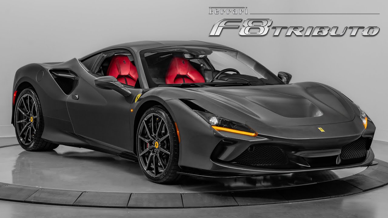 Grigio Silverstone Ferrari F8 Tributo with Bordeaux Interior!