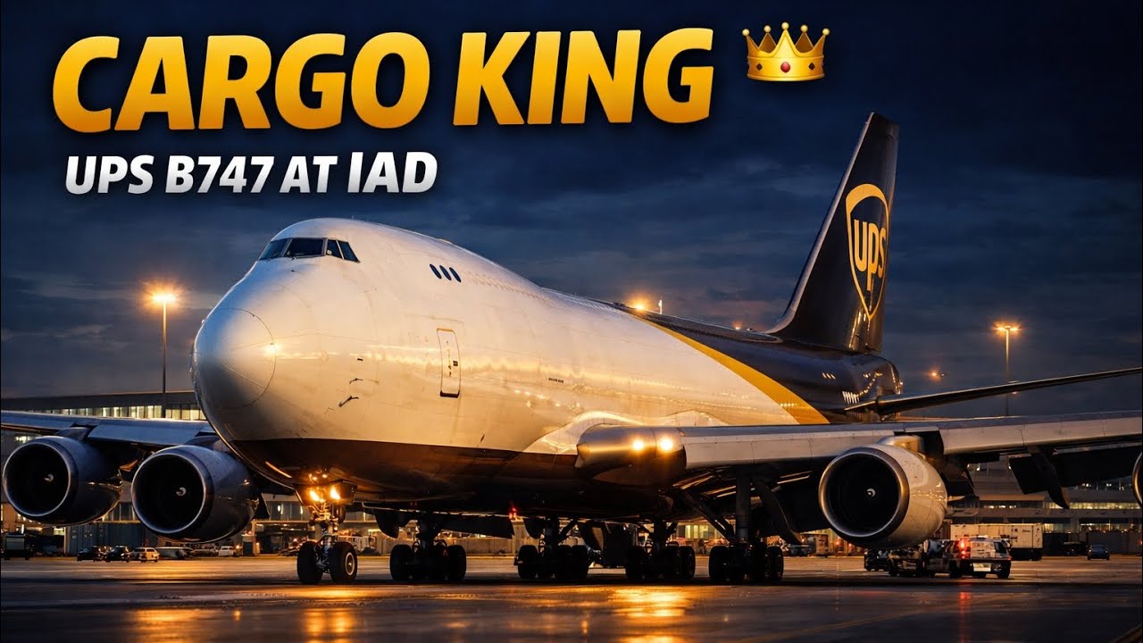 This UPS 747 Is MASSIVE 😳 | Cargo Giant at Washington IAD