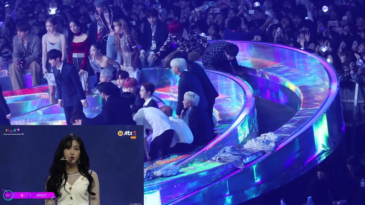 181201 BTS,BLACKPINK, WannaOne Reaction to GFRIEND #MMA2018 #MelonMusicAwards