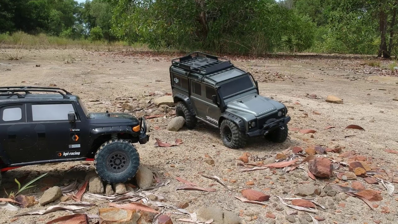 Traxxas trx4 & Hpi Venture fj cruiser Saturday test run.