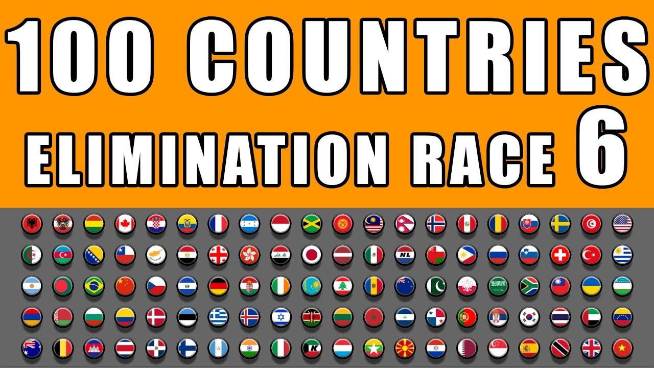 100 Countries Elimination Marble Race 6 in Algodoo \ Marble Race King