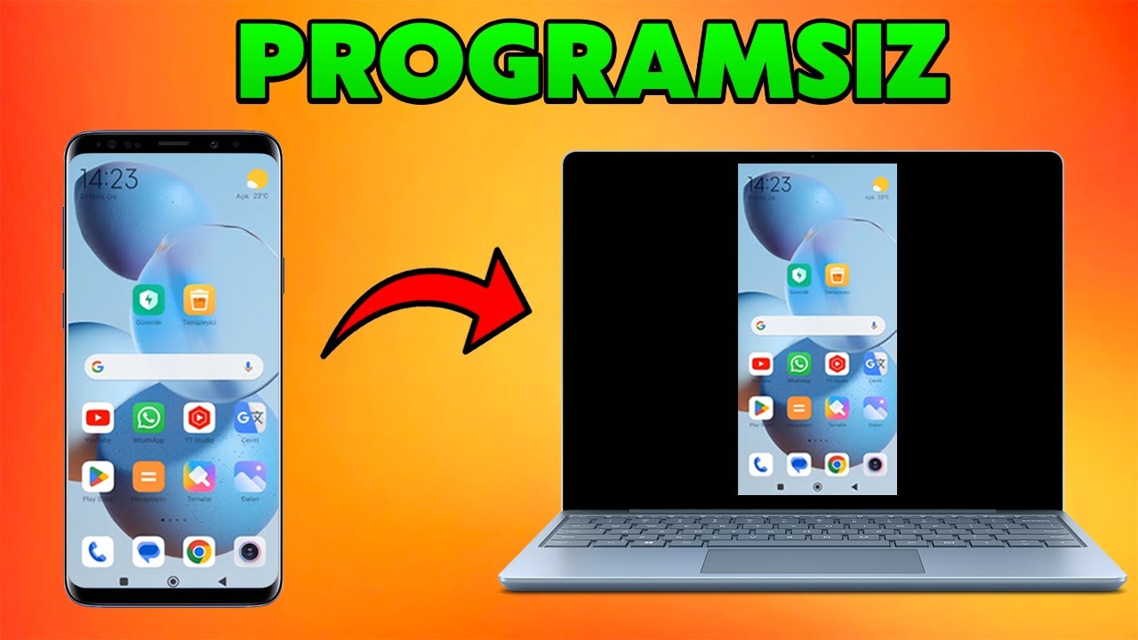 TELEFON EKRANINI BİLGİSAYARA YANSITMA (Programsız)