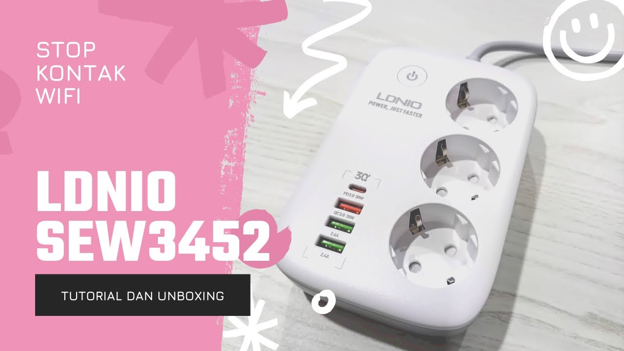 STOP KONTAK USB PINTAR LDNIO SMART POWER STRIP WIFI SEW3452