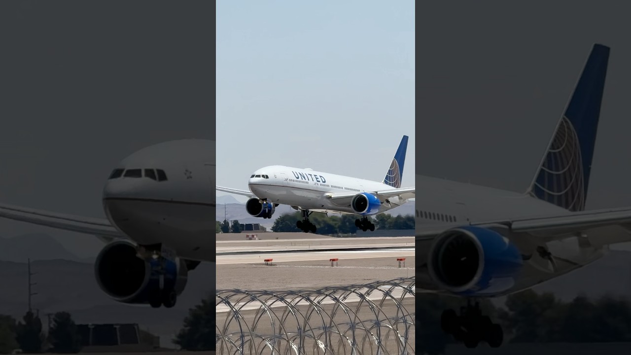 United Boeing 777-200 (B772) arrives at Las Vegas (LAS) | N773UA | #planespotting #KLAS