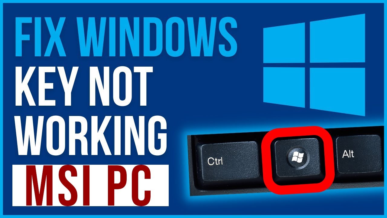 Windows key not working in Msi laptop or pc,Windows button Reactive in Msi laptop, Activation tricks