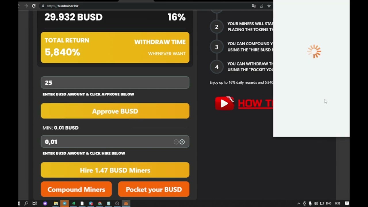 ⚡BUSD MINER-NEW PHARMING PLATFORM⚡