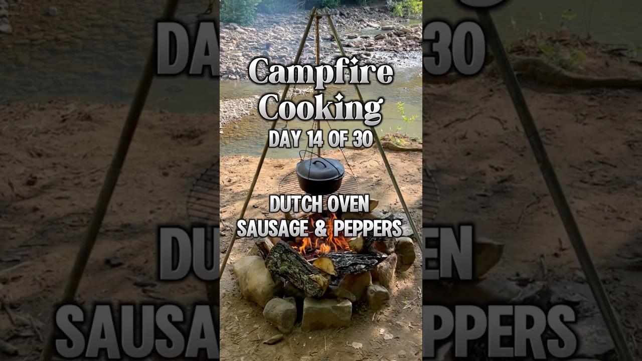 Campfire Cooking: Day 14 of 30: DUTCH OVEN SAUSAGE AND PEPPERS | Gluten-Free, Whole Food Recipes