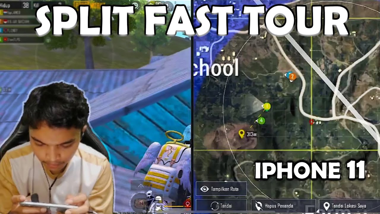 SPLIT AJA GAPAPA SELAGI BISA !! OUTER GAMEPLAY FAST TOUR 🔥IPHONE 11 - PUBG MOBILE