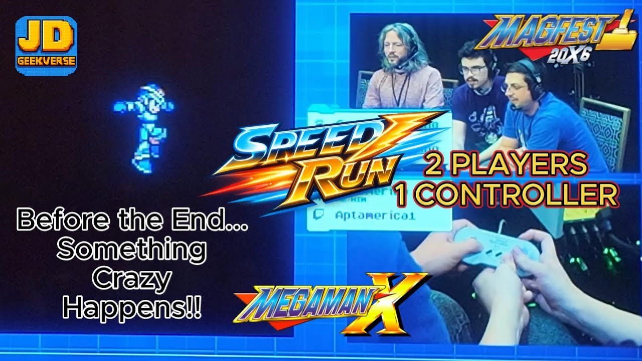 Speed Run Mega Man X - 2 Players - 1 Controller - Something Crazy Happens #magfest2026 #jdgeekverse