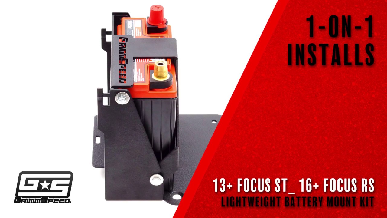 GrimmSpeed Install -  Lightweight Battery Mount Kit - 2013+ Ford Focus St, 2016+ Focus RS