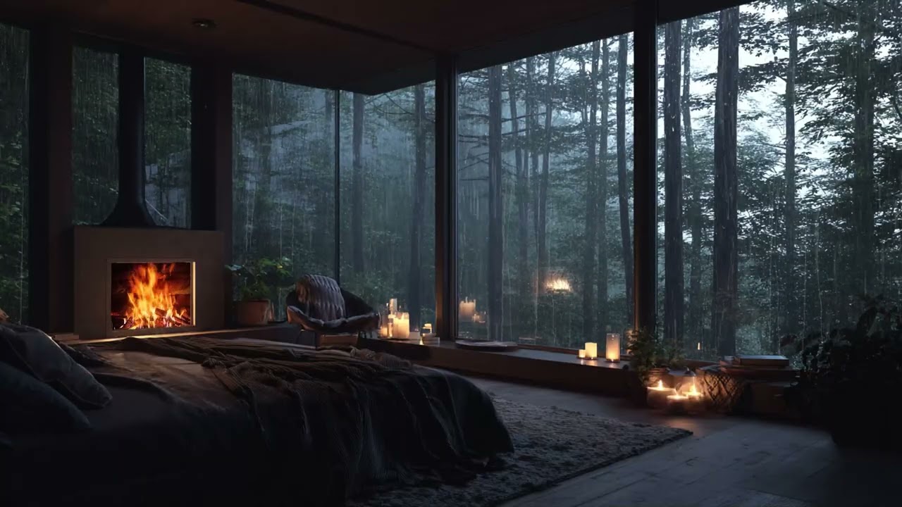 🌙 Gentle Rainfall in Forest 🌧️ with Calm Piano 🎹 Deep Sleep Music for Stress Relief Tonight