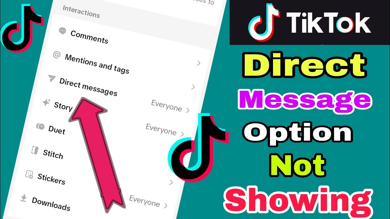Tiktok direct message option not showing| tiktok inbox settings 2023
