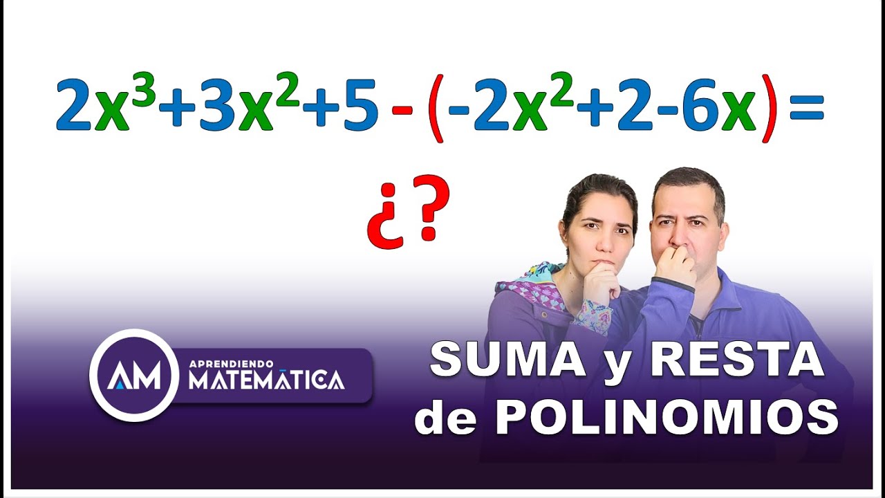 SUMA y RESTA de POLINOMIOS 📌 | Aprendiendo Matemática | 2