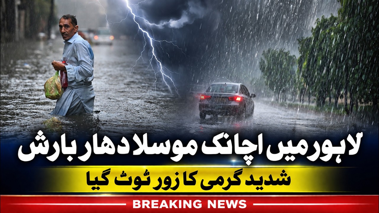 Lahore Weather Update | Heavy Rain After Extreme Heat | Monsoon Rain Brings Relief | Pakistan News