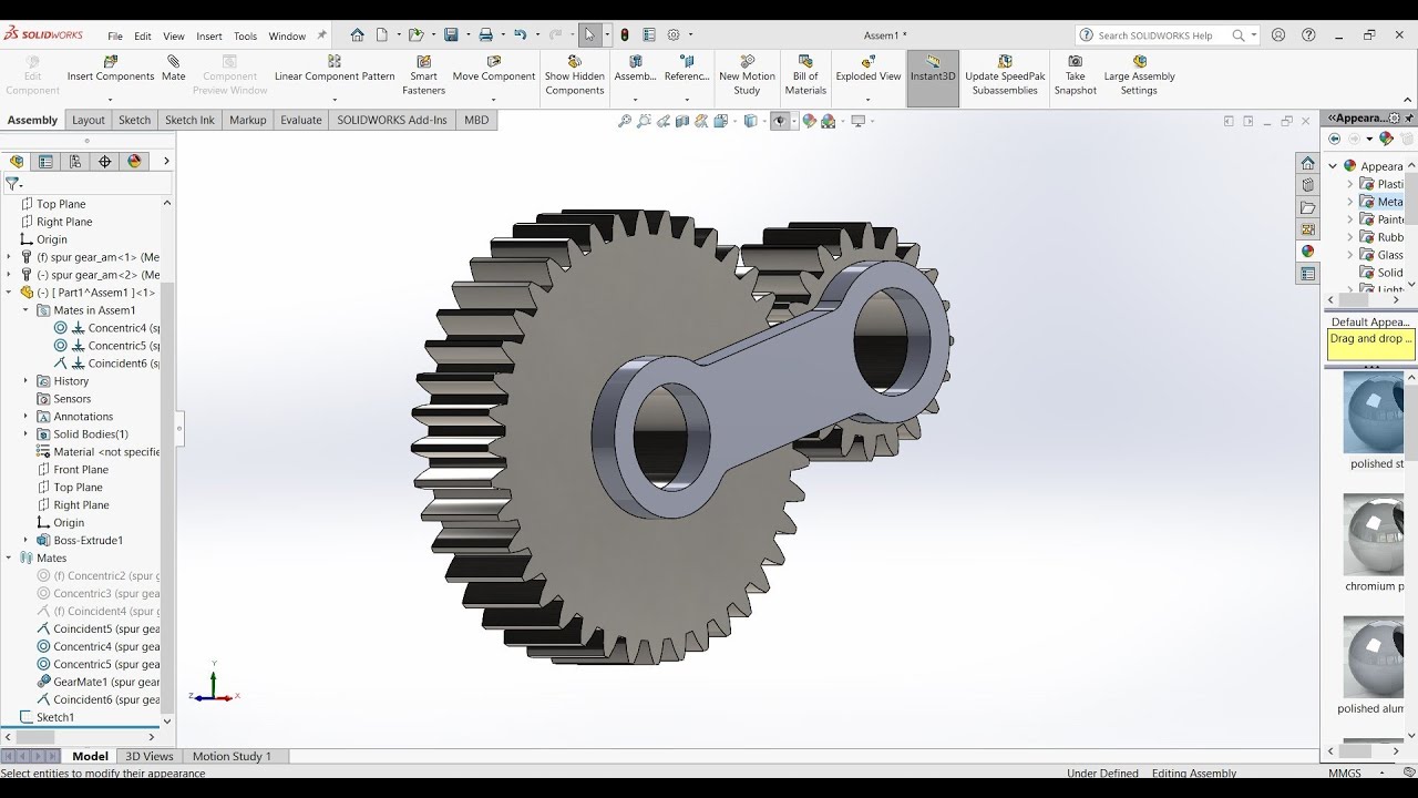 Gear Mechanism Animation | Solidworks