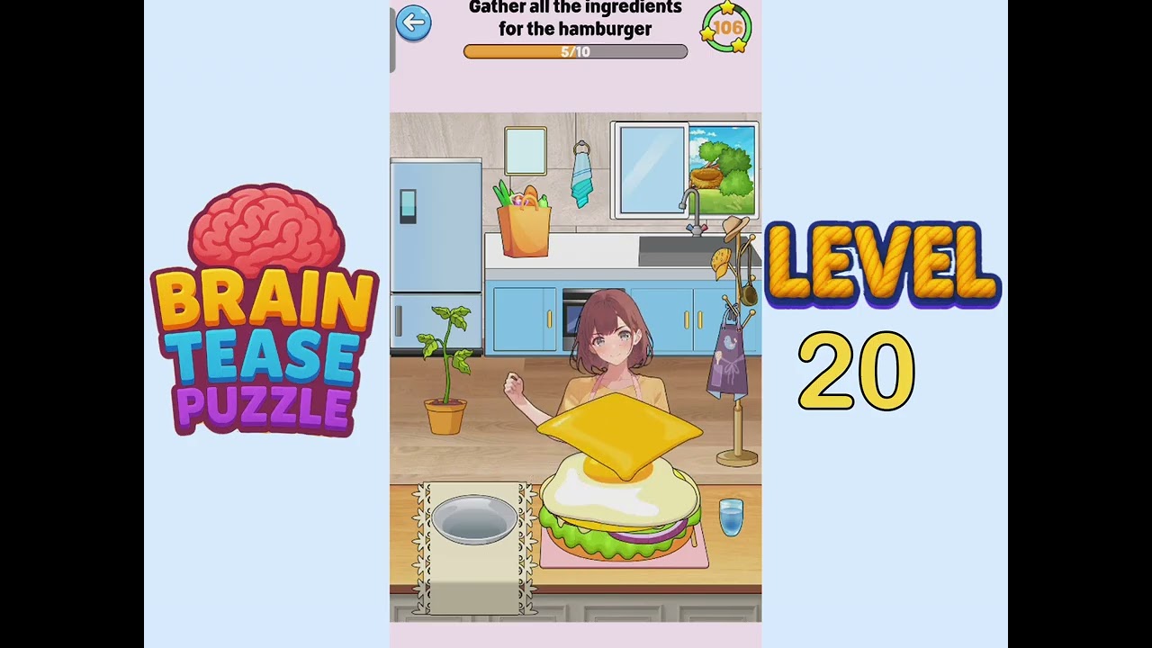 Brain tease puzzle level 20 Walkthrough Solution