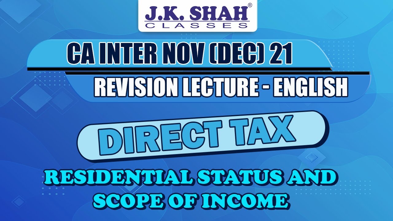 Residential Status and Scope of Income | English
