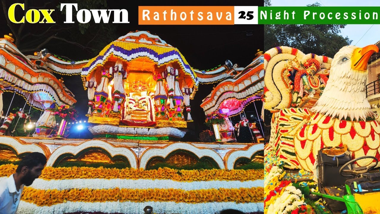 Cox Town Dasara Rathotsava 2025🙏 | Experience Bengaluru&rsquo;s Biggest Pallaki Festival Night Procession🚩