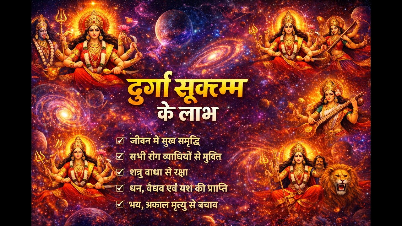 दुर्गा सूक्तम | शत्रु नाश + भय मुक्ति + सफलता | Full Vedic Chanting with Lyrics