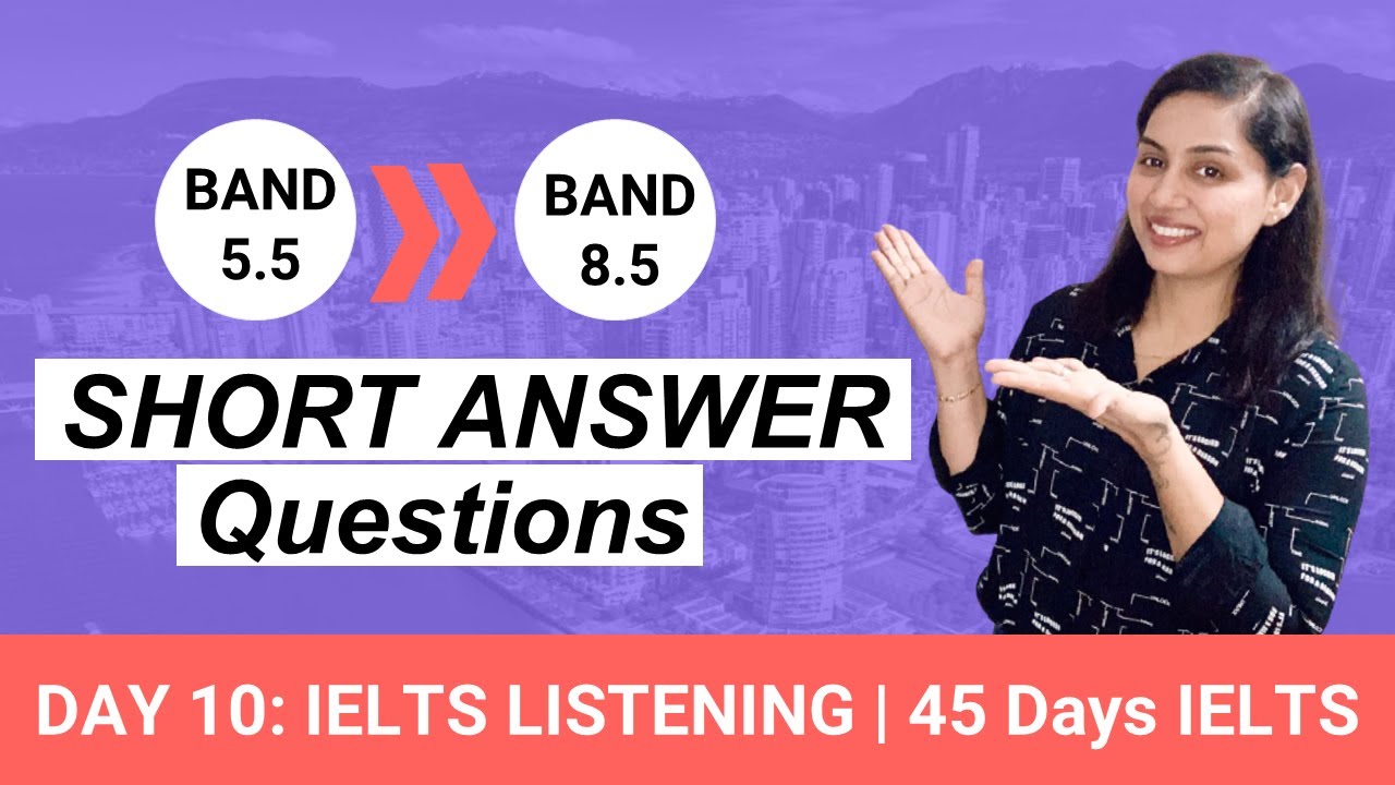 IELTS Listening Answer Short Question | DAY 10 | IELTS in 45 Days #ielts2024 #ieltspreparation