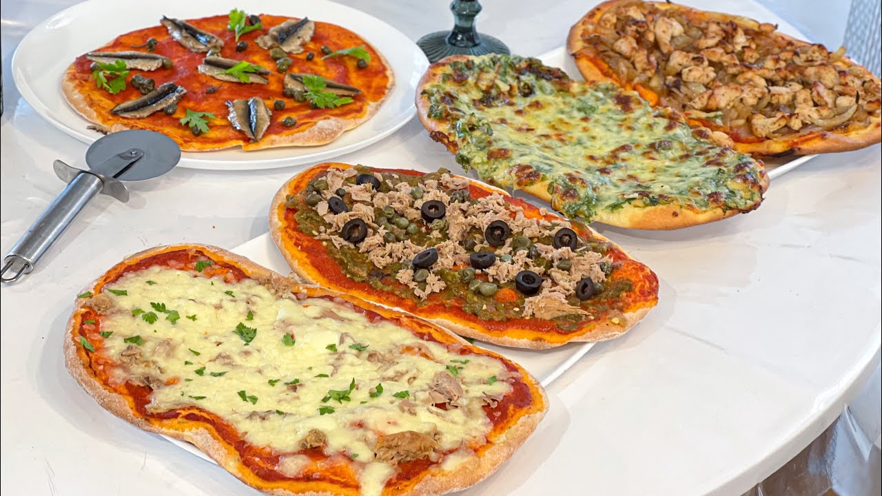 مهرجان البيتزا عندي 🤣 5 انواع  فيهم اللي اول مرة تشوفوها 🍕🍕🍕