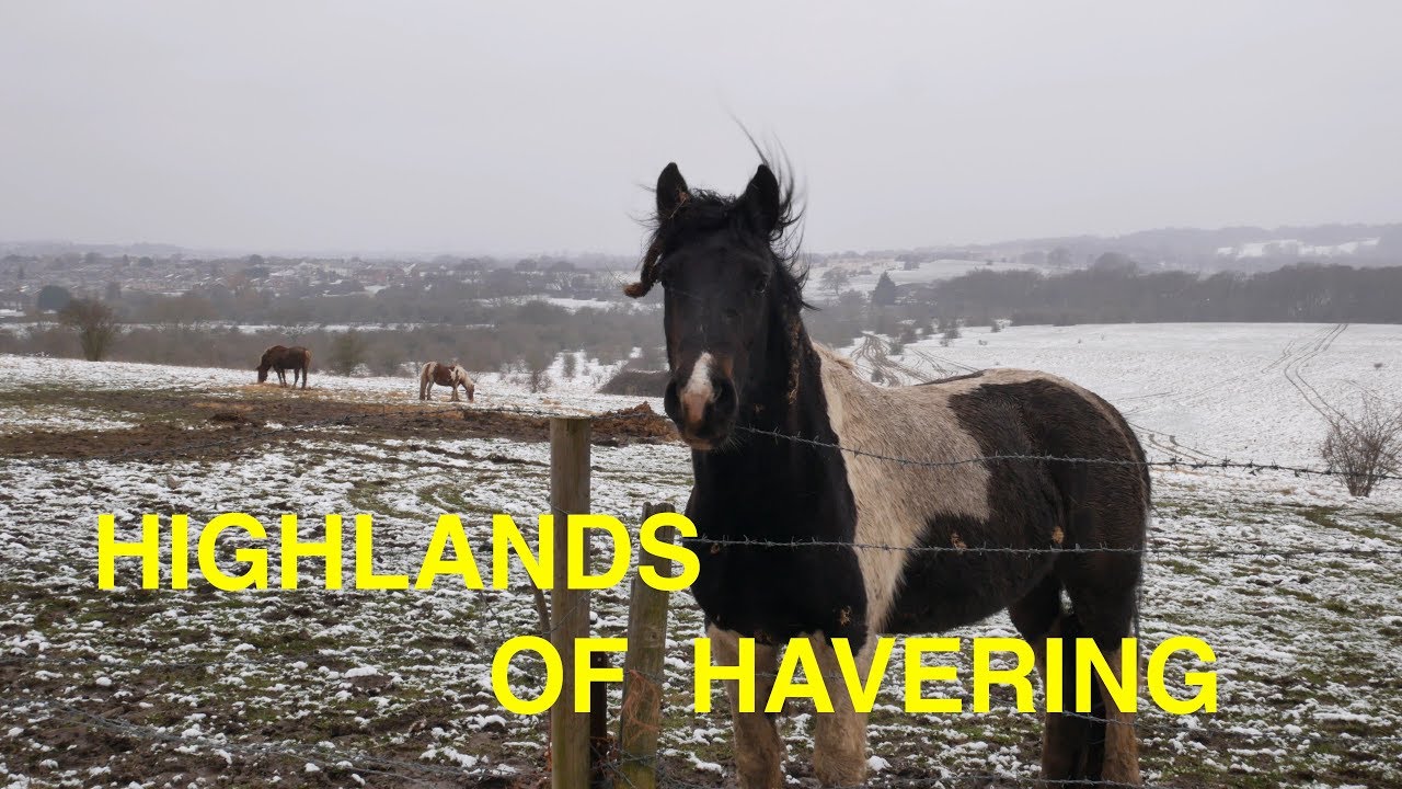 London hill walk in the snow - Grange Hill to Romford via Havering-atte-Bower (4K)