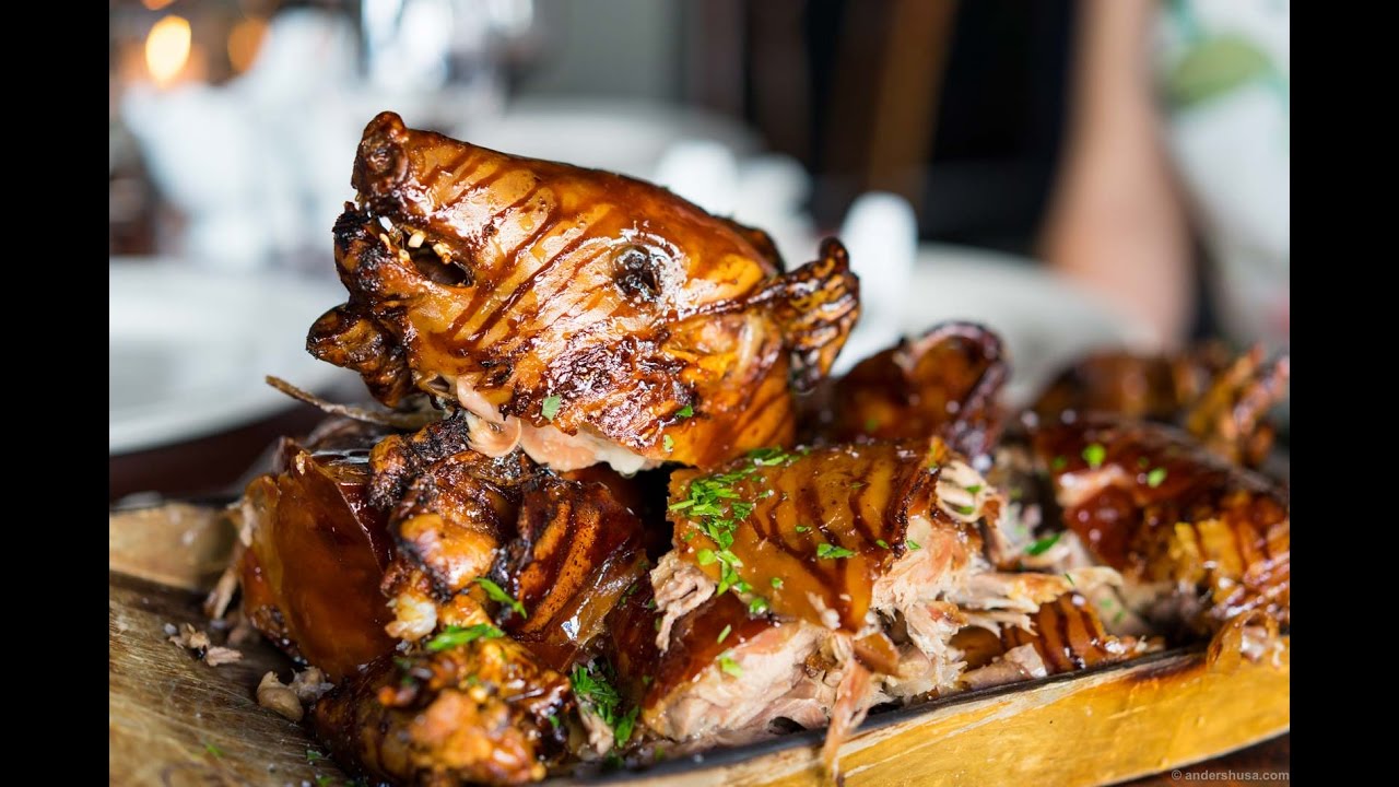 Crispy Suckling Pig at Restaurant St. Lars in Oslo, Norway