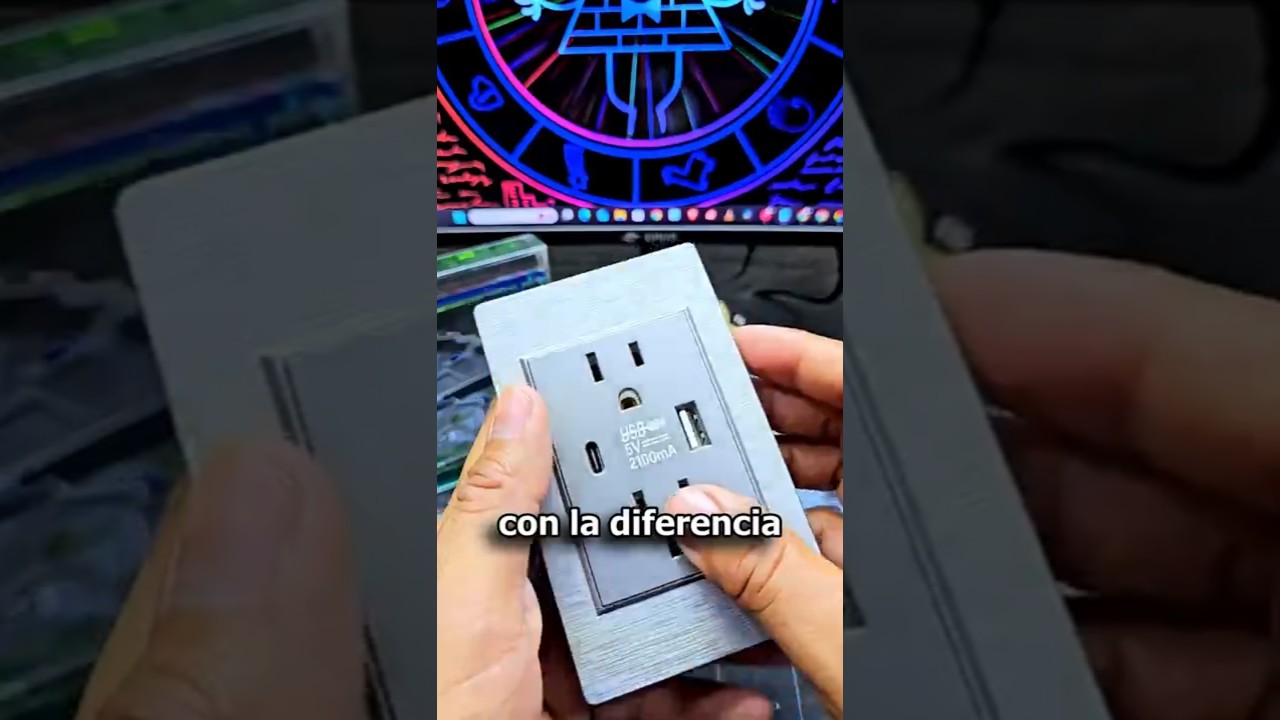 Dia 125 COMO INSTALAR Tomacorriente Con USB C #shorts #viralshort  #aliexpress #unboxing #enchufe