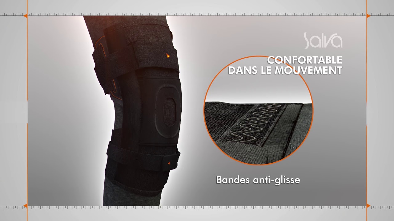 Genouillère ligamentaire rotulienne articulée ouverte Salva