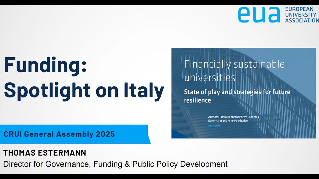 CRUI/EUA - Financially sustainable universities state of play and strategies for future resilience.