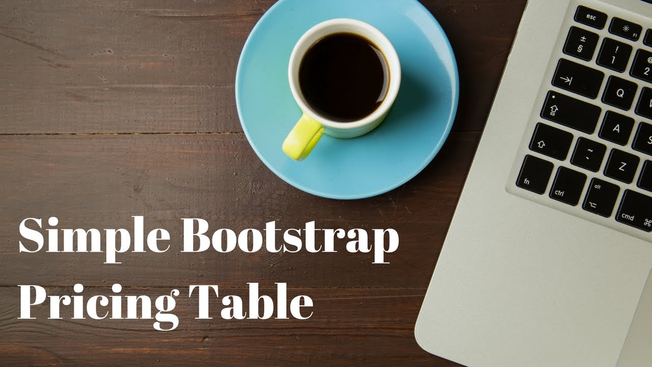 Simple Bootstrap Pricing Table