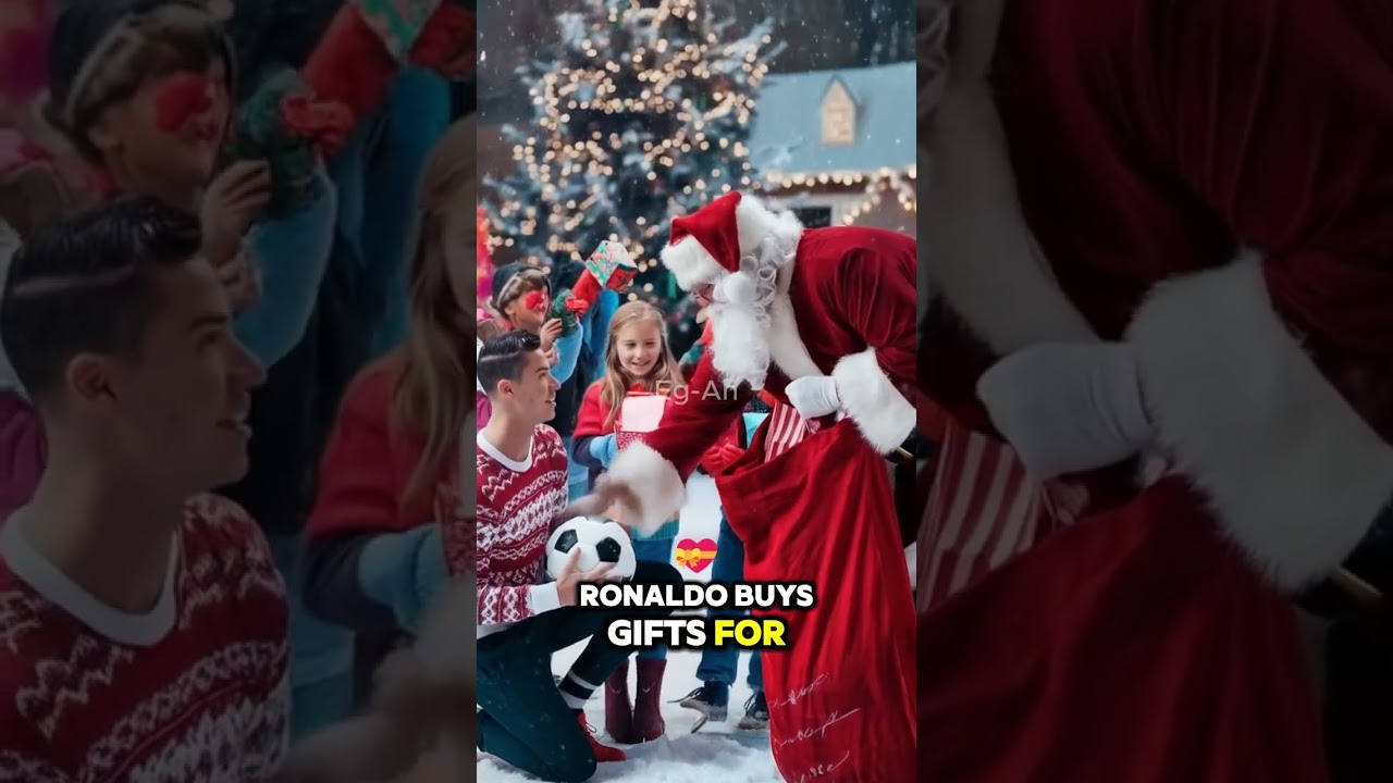Ronaldo and Santa Claus meeting with children #storytelling