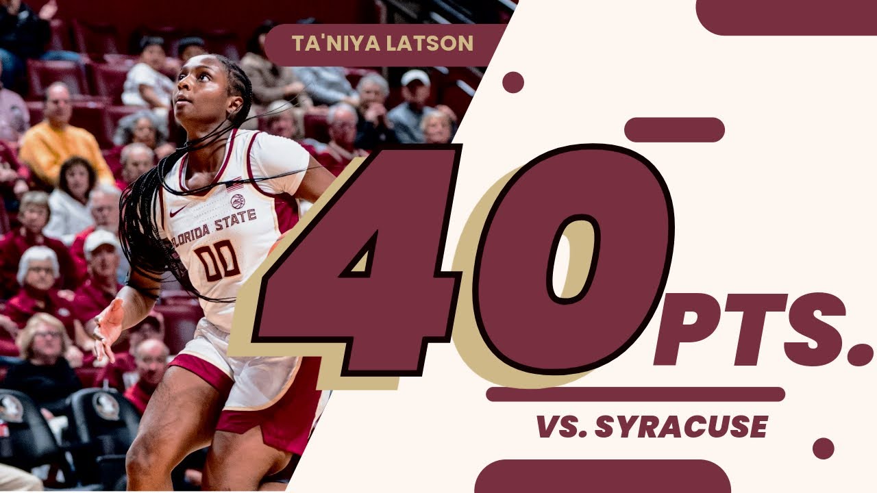 Florida State's Ta'Niya Latson Hits The Hokies Up For A Single Game Program Record 40 Points