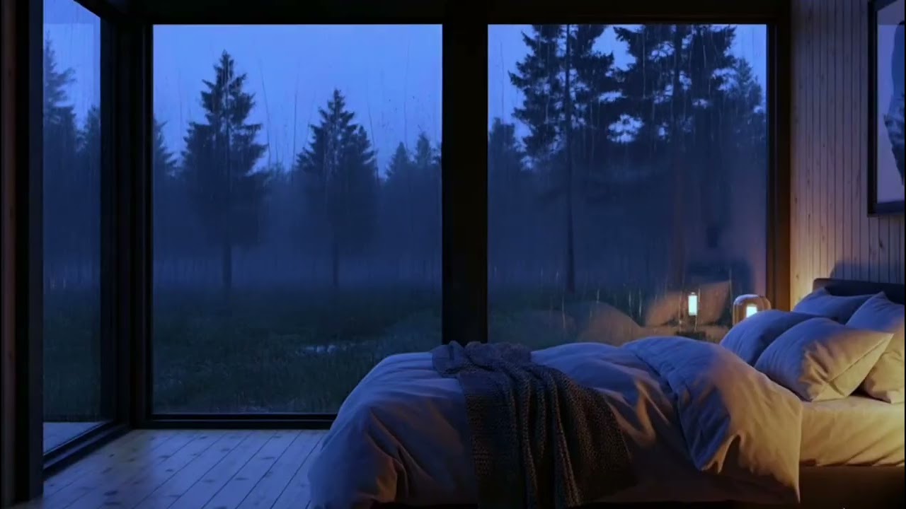 🌲 NO ADS Forest Cabin Rain Sounds | Relaxing Sleep Ambience