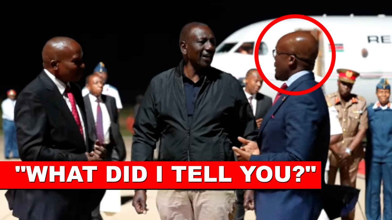 See why Ruto almost slapped interior PS Raymond Omollo immediately after landing from Ghana!🔥