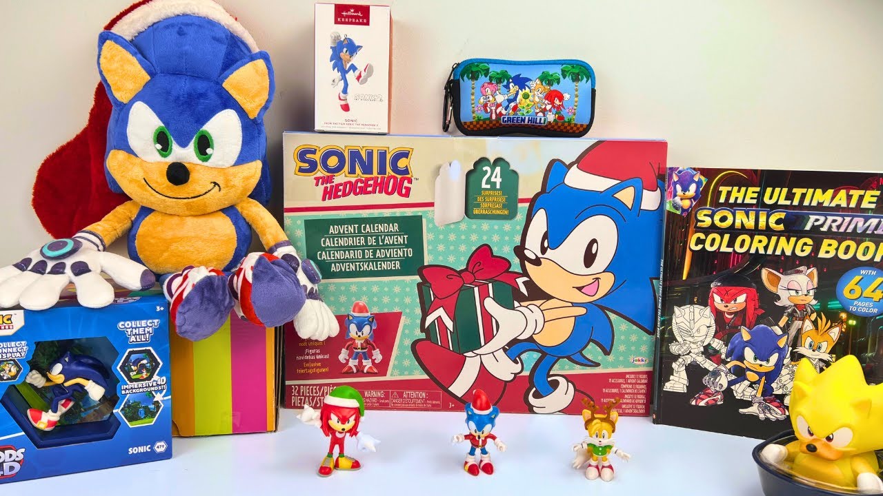 Santa Sonic Prime Christmas Figures | Advent Calendar Unboxing Review | Sonic Christmas Ornaments