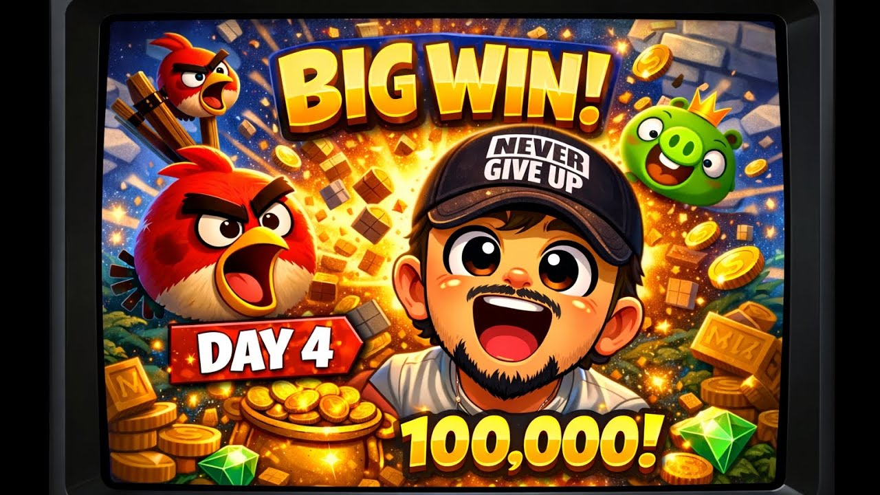 Day 4 #angrybirdschallenge Lucky Win 😈 Pig killed 🐷 #cometgaming 