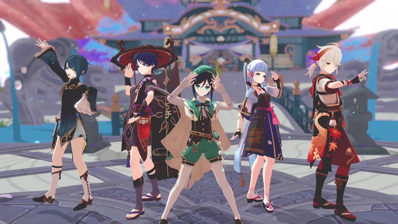 【MMD Genshin | ProSeka】Flyer!【The Five Kasen 🍁】