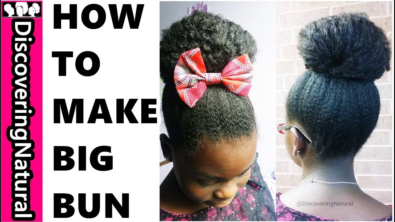 HOW TO MAKE YOUR BUN BIGGER | FAN BUN | BACK TO SCHOOL | NATURAL HAIR
