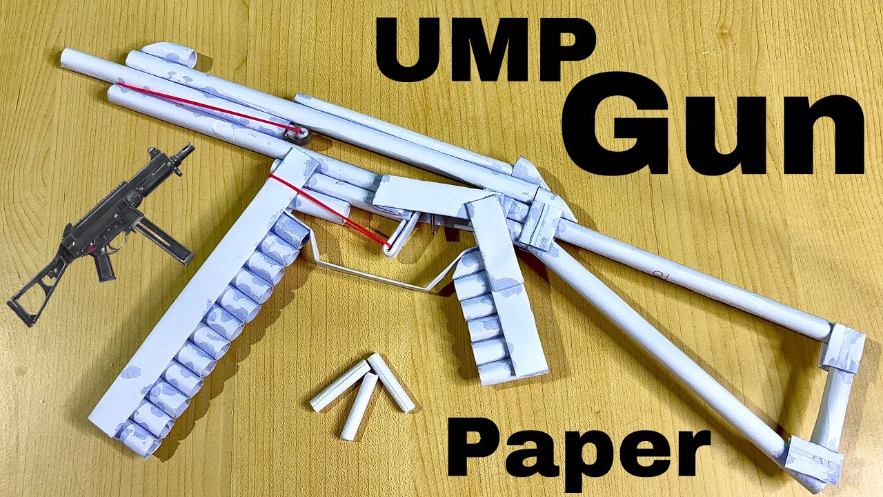 Оригами пистолет UMP из бумаги || Как сделать бумажный пистолет UMP