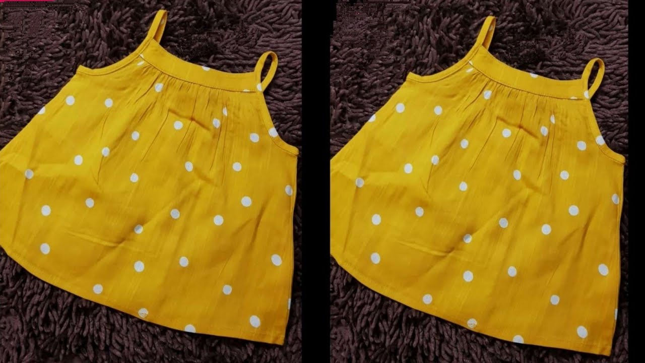 গরমের আরামদায়ক বেবি টপস কাটিং ও সেলাই Summer Baby Frock /tops Cutting & Stitching Easy Method